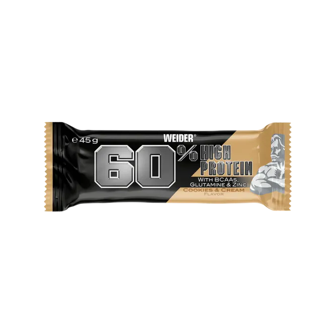 Hovedbilde Weider 60 % Protein Bar Cookies & Cream 1 stk