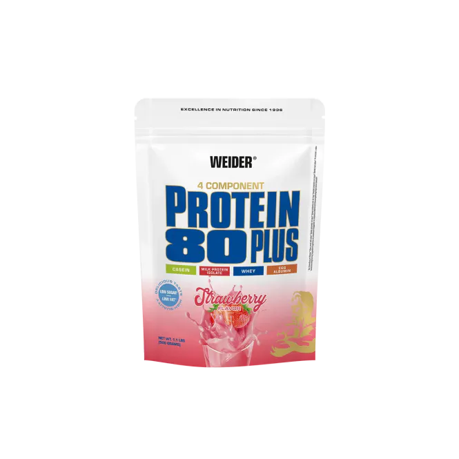 Hovedbilde Weider Protein 80 Plus Strawberry firekomponents ...