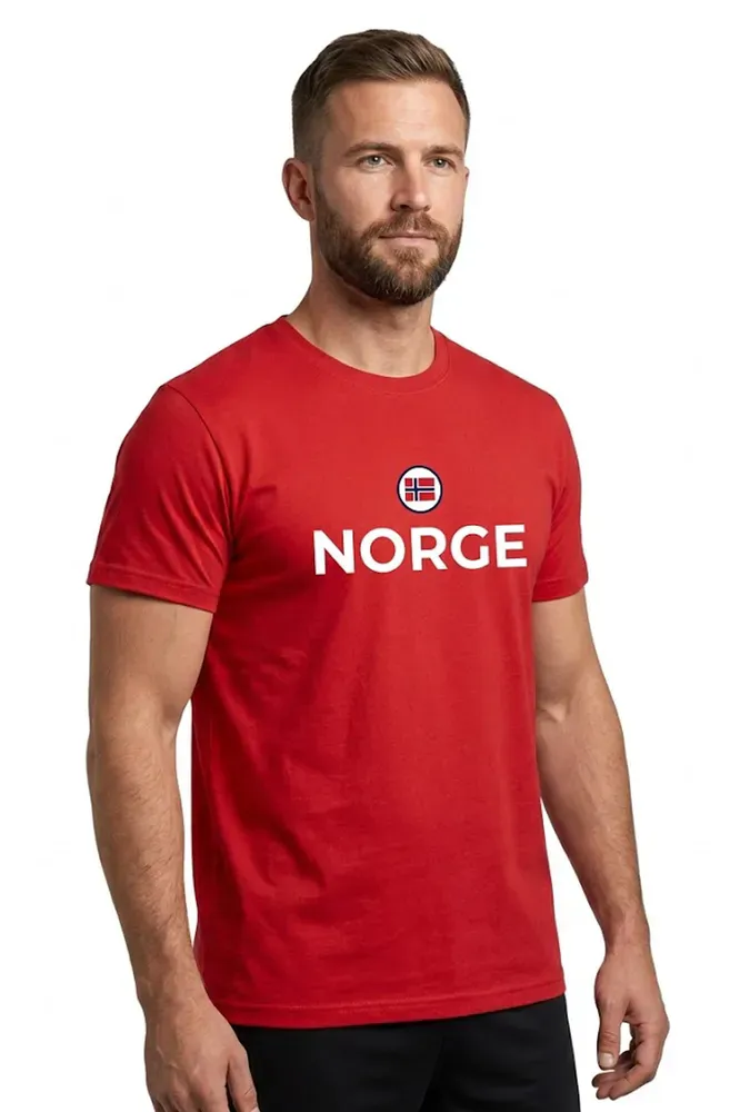 Norge Retro t-shirt  rød