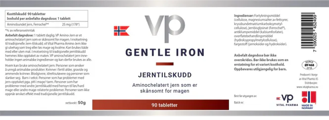Hovedbilde Gentle Iron - 90 tabletter