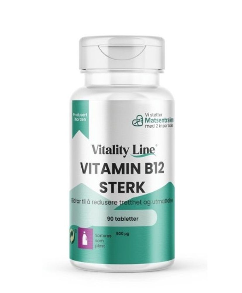 Vitality Line Vitamin B12 Sterk - 90 tabletter