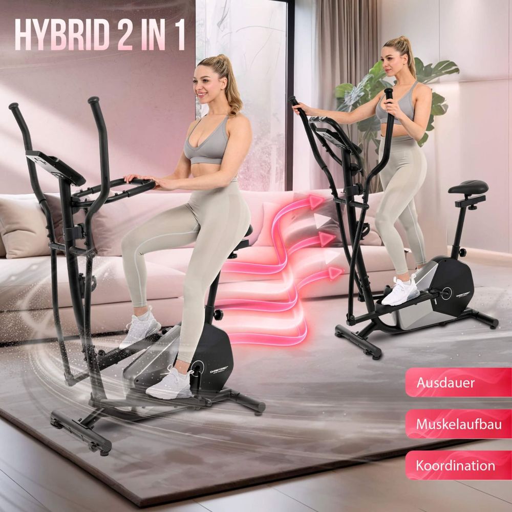 2-i-1 crosstrainer og ergometersykkel CT 6 fra Christopeit