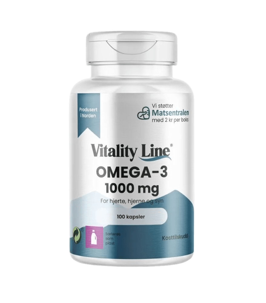 Vitality Line Omega 3 1000mg - 100 kapsler