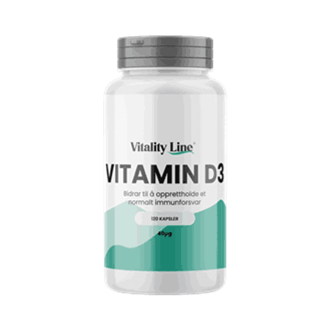 Hovedbilde Vitality Line Vitamin D3 40µg - 120 kapsler